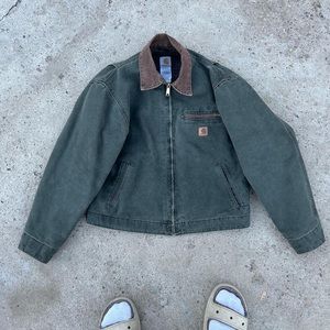 VINTAGE J97 Carhartt Detroit Moss Green L